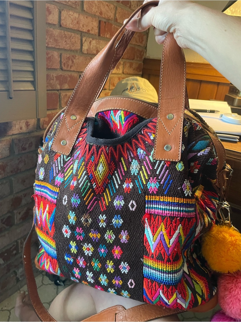 Boho Multicolor Embroidered Women's Tote Bag